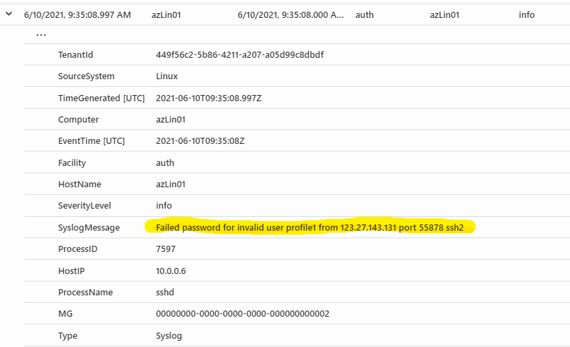 How to recognize an ssh login attempt on a Linux machine with