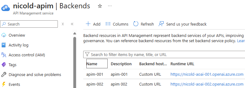 backend resources added